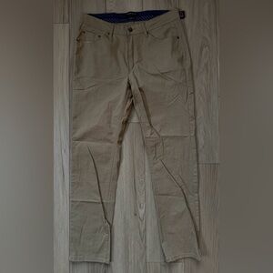 New Nickel & Iron Modern Slim Taper Stretch Casual Pants 34x32 Lt Brown 5-Pocket